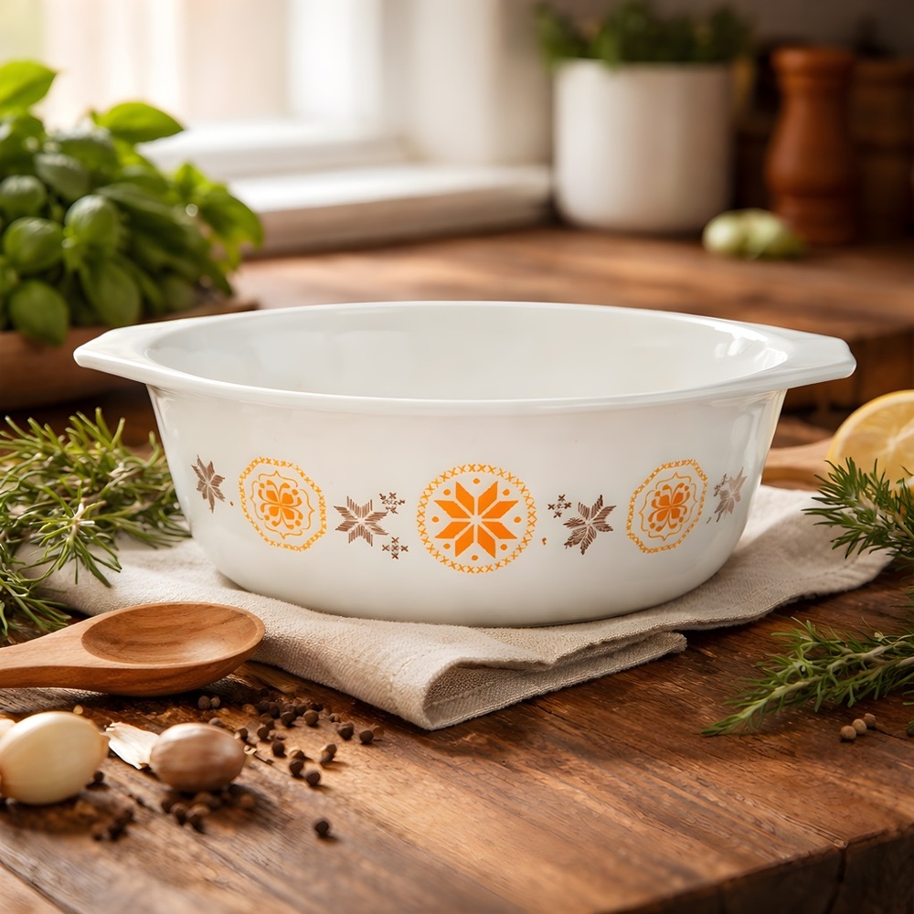 Vintage Pyrex Town & Country Oval Casserole Dish